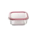 Miniatyrbilde 3 av 7: Sett med matbokser Bergner Walking Anywhere Borosilikatglass cuadradas Kvadrat 320 ml 520 ml 800 Sider Rød