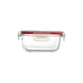 Miniatyrbilde 2 av 7: Sett med matbokser Bergner Walking Anywhere Borosilikatglass cuadradas Kvadrat 320 ml 520 ml 800 Sider Rød