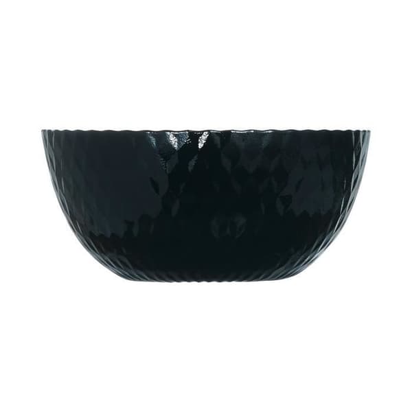 Salladsskål - LUMINARC - Tofs - 24 cm - Härdat glas - Svart