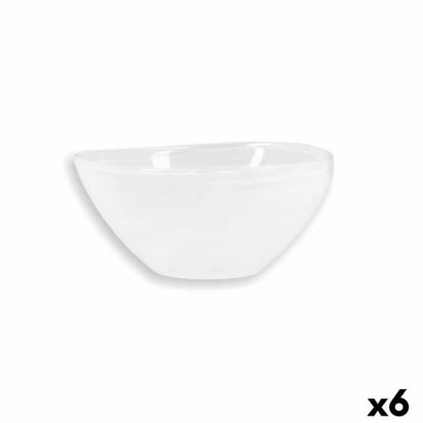 Quid Boreal salladsskål Ø 14 cm Vitt glas (6 enheter) (Pack 6x)