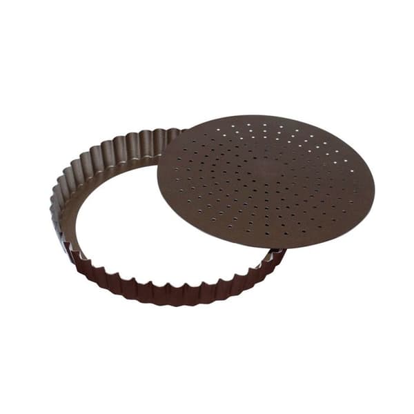 PERFORERAD TOURTIERE FORM AV BURK AVTAGbar BOTTEN NON-STICK BEläggning 24 CM - GOBEL