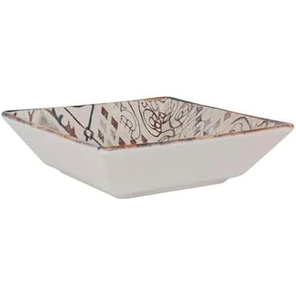 Salladsskål - LA MEDITERRÁNEA - Grekland - Porslin - 18 x 18 x 5 cm - Flerfärgad