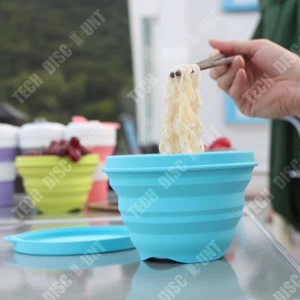 TD® Livsmedelsklassad silikon utomhus bärbar hopfällbar skål Picknick munvatten Creative Travel