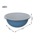Miniatyrbild 2 av 2: Rotho - 1026206161 - Caruba Bowl 4,8l med lock, Plast (PP) BPA-fri, blå/transparent, 4,8l (32,2 x 30,5 x 13,3 cm)