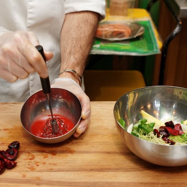Relaxdays Set 3 Blandskålar i rostfritt stål, Kök Salladsskål, Skål i olika storlekar stapelbar, silverfärgad