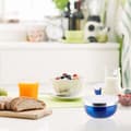 Miniatyrbild 5 av 6: Relaxdays Bol blandare med lock set om 4 skålar i rostfritt stål flera storlekar HxBxD: 9 x 18,4 x 18,4 cm, röd