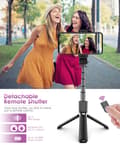 Miniatyrbild 6 av 6: Selfie Stick Tripod, Selfie Tripod i aluminium med avtryckarkontroll, kamerafäste för actionkameror, för smarttelefoner, svart