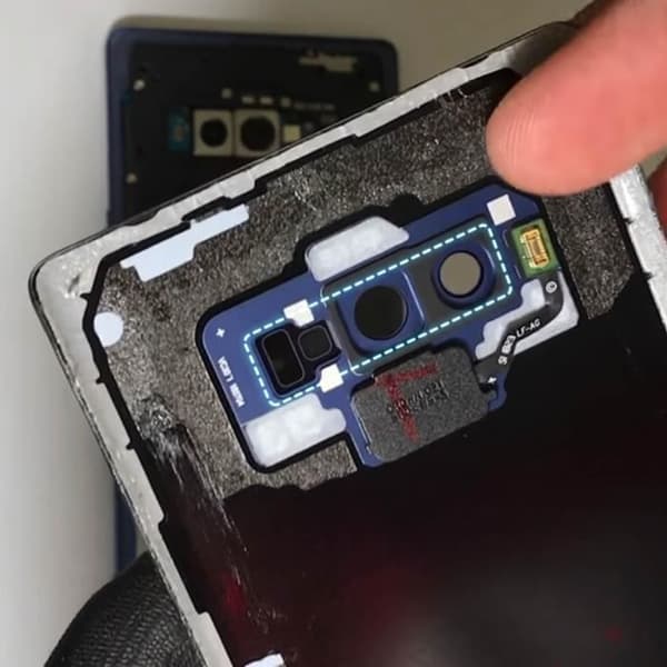 Kameralinse bak - AVIZAR - Galaxy Note 9 - Skyddsglas - Svart - 70 g