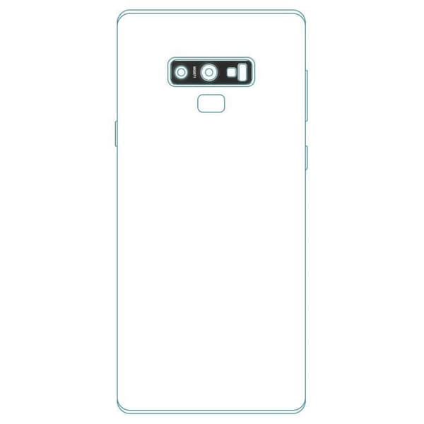 Kameralinse bak - AVIZAR - Galaxy Note 9 - Skyddsglas - Svart - 70 g
