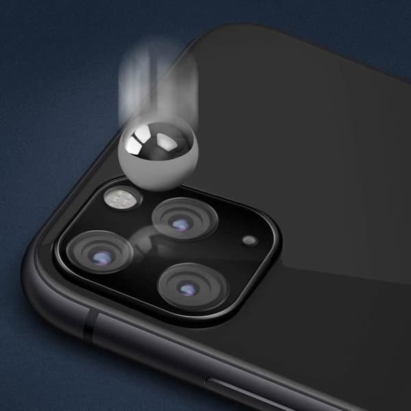 Kameralinse - AVIZAR - iPhone 11 Pro / Pro Max - Härdat glas 9H - Anti-fläck - Svart