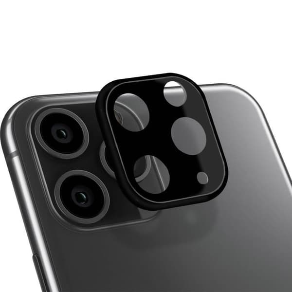 Kameralinse - AVIZAR - iPhone 11 Pro / Pro Max - Härdat glas 9H - Anti-fläck - Svart