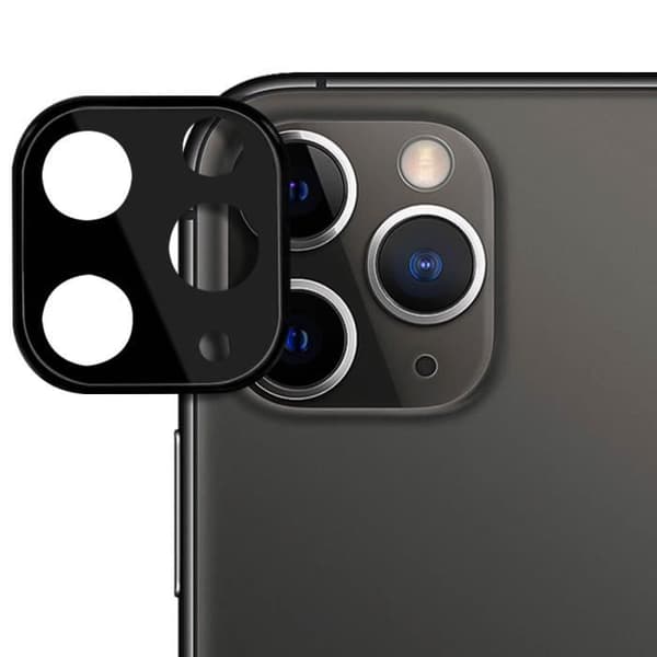 Kameralinse - AVIZAR - iPhone 11 Pro / Pro Max - Härdat glas 9H - Anti-fläck - Svart