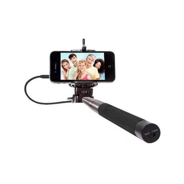 THUMBSUP Click Stick Selfie Stick - Svart - 100 cm - för mobiltelefon - Stativ 3 kg Svart, Rostfritt stål