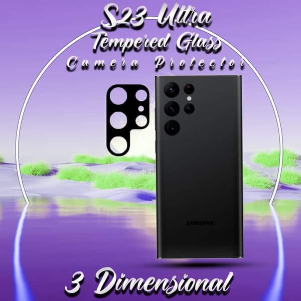1-Pack Linsskydd Samsung Galaxy S23 Ultra - Härdat Glas 9H - Super 3D Linsskydd