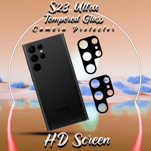2-Pack Linsskydd Samsung Galaxy S23 Ultra - Härdat Glas 9H - Super 3D Linsskydd