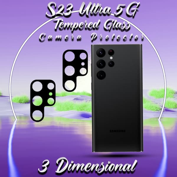 2-Pack Linsskydd Samsung Galaxy S23 Ultra (5G) - Härdat Glas 9H - Super 3D Linsskydd