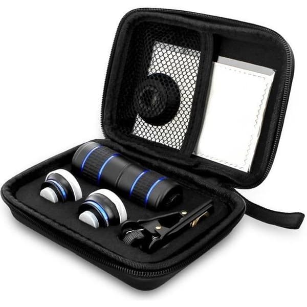 Kit Objektiv Smartphone - Universell - 12x Zoom - Fisheye - Vidvinkel - 2 Makro