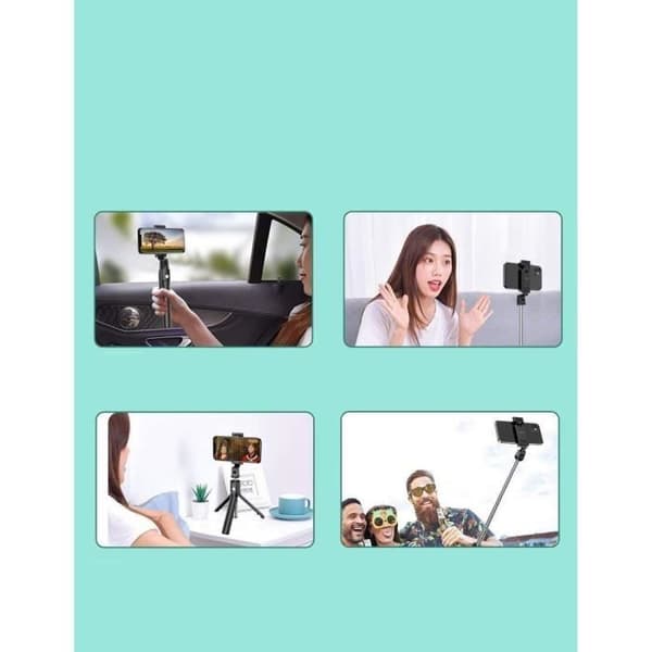 Selfie Stick 3 i 1 Mini Selfie Stick med Bluetooth-fjärrslutare Utdragbar och bärbar Selfie Stick Supply[129]