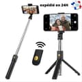 Miniatyrbild 1 av 4: Selfie Stick Teleskopstativ Stativ Bluetooth Android Apple Smartphone ny