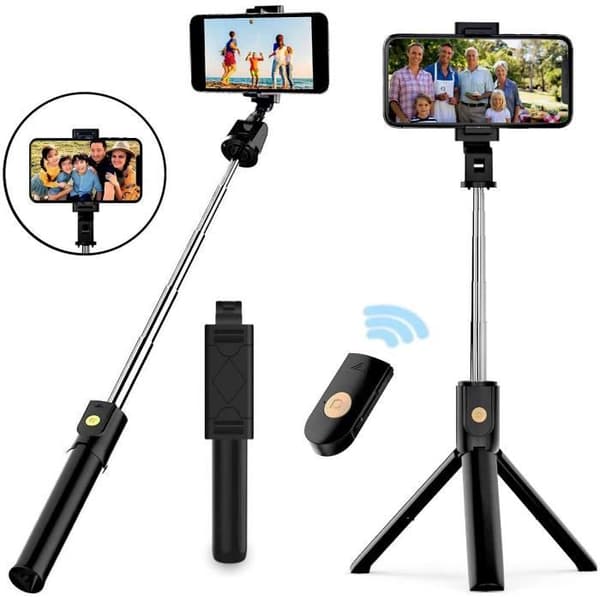 Bluetooth Selfie Stick, aluminiumlegering Mini utdragbar Selfie Stick, utdragbar Monopod för iPho