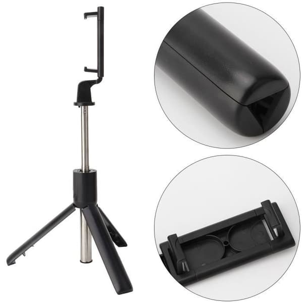 Selfie Stick, 2 i 1 utdragbar Selfie Stick med löstagbar Bluetooth-fjärrkontroll, Tripod Stick -SHW