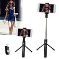 Miniatyrbild 1 av 4: Selfie Stick, 2 i 1 utdragbar Selfie Stick med löstagbar Bluetooth-fjärrkontroll, Tripod Stick -SHW