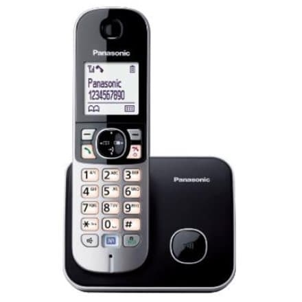 Telefon DECT negru, KX-TG6811FXB, Panasonic "KX-TG6811FXB" (timbru verde 0.8 lei)