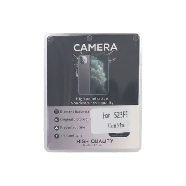 Transparent 3D Camera Glass Protector Samsung S23 FE with packing