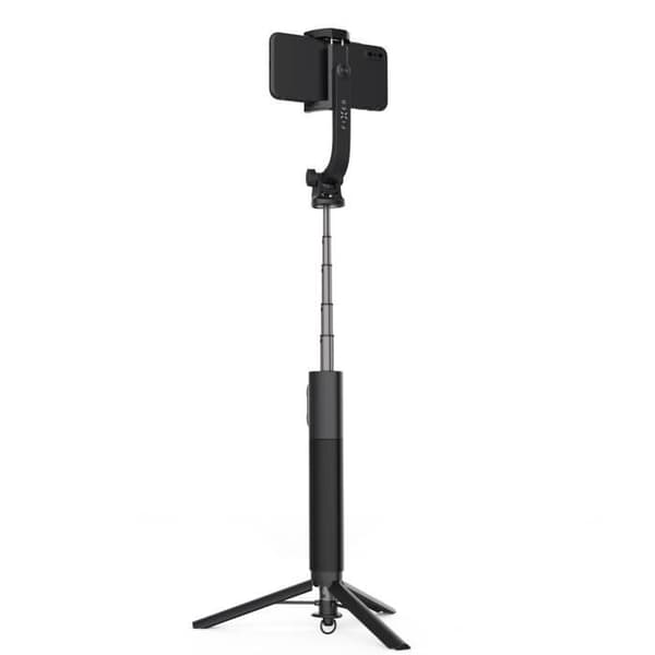 Selfie-stick med FIXED Snap XL-stativ och trådlös avtryckare, 1/4" skruv, svart