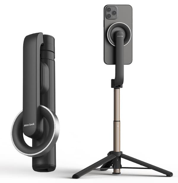INF Bærbar trådløs Bluetooth Selfie Stick WS-22005 Sort