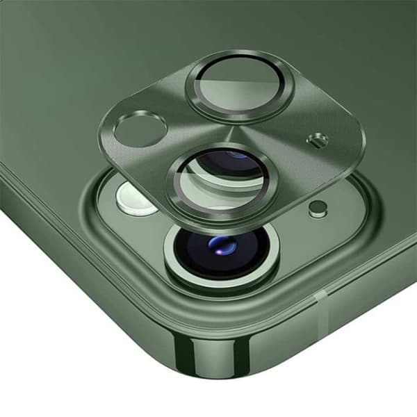 iPhone 13/13 Mini Kameran suojaus Metallikarkaistu lasi Vihreä