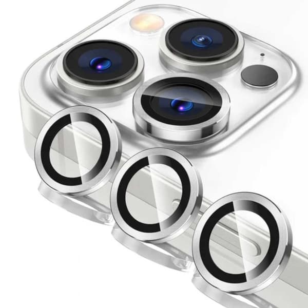 iPhone 14 Pro/Pro Max Linsskydd Silver