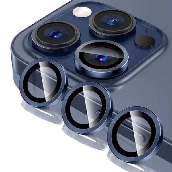 iPhone 15 Pro/Pro Max Kameraskydd Blå