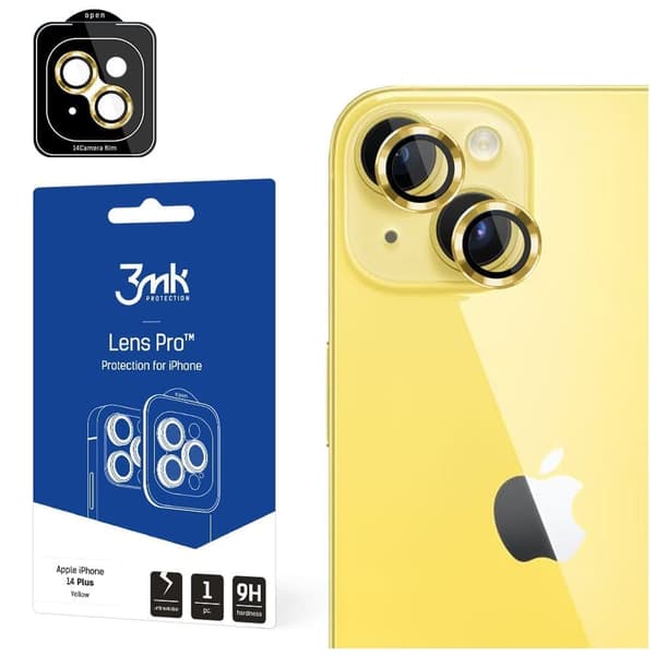 Apple iPhone 14 - 3mk Lens Protection Pro gul