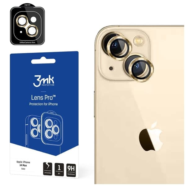 Apple iPhone 14 Plus - 3mk Lens Protection Pro Gold