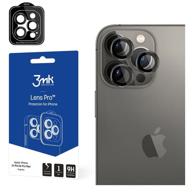 Apple iPhone 14 Pro/14 Pro Max - 3mk Lens Protection Pro Graphite