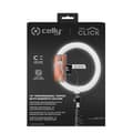 Miniatyrbillede 2 af 3: Selfie Ring Light med stativ og fjernbetjening Celly CLICKGHOSTUSBBK