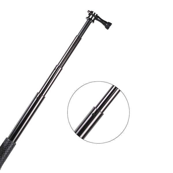 INF Udtrækkelig Selfie Stick til GoPro og kameraer (sort) 0