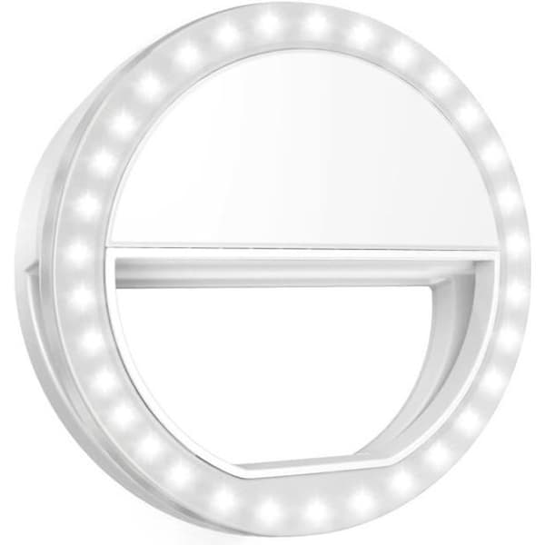 Selfie Ring Light, Telefonlampa, 36 LED Clip on Ring Light, 3 Level Lights for Photos