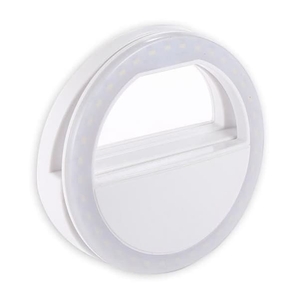 VSHOP® LED Selfie Ring Light för telefon - Mini Ring Light 85mm, Dimbar, 5000K-7000K, med smartphonehållare för