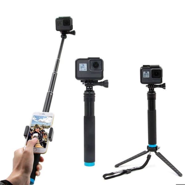 Selfiestång - Telesin - GP-MNP-090-D - Justerbar längd - Aluminiumslegering - Rutschfast