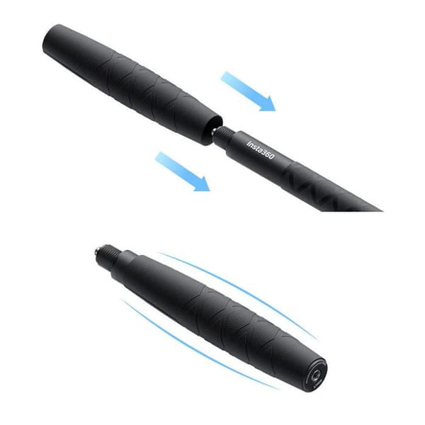 Invisible Selfie Stick - INSTA360 - 85 cm - Insta360 X4/X3 kompatibel - Avtagbar hylsa - Vikbar