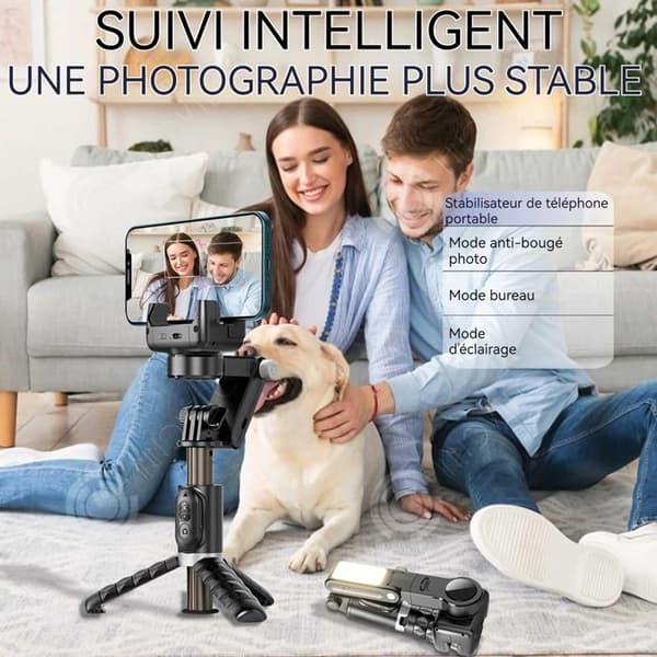 INN Selfie Stick Tripod 500mah Bluetooth 4.2 Smart Tracking 360 graders surround hopfällbart smartphonestativ med fjärrkontroll