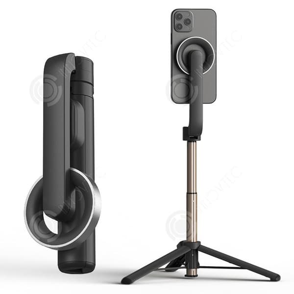 INN Selfie Stick Tripod Bluetooth 5.0 Magnetic Attraction 360 graders surround hopfällbart smartphonestativ med fjärrkontroll