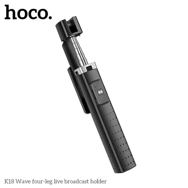 Selfiestick - Hoco - K18 - Svart - Bluetooth 4.0 - Fjärrkontroll inkluderad