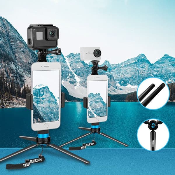 TD® 20-90 cm stativ Selfie Stick Infällbar stolpe med telefonlås