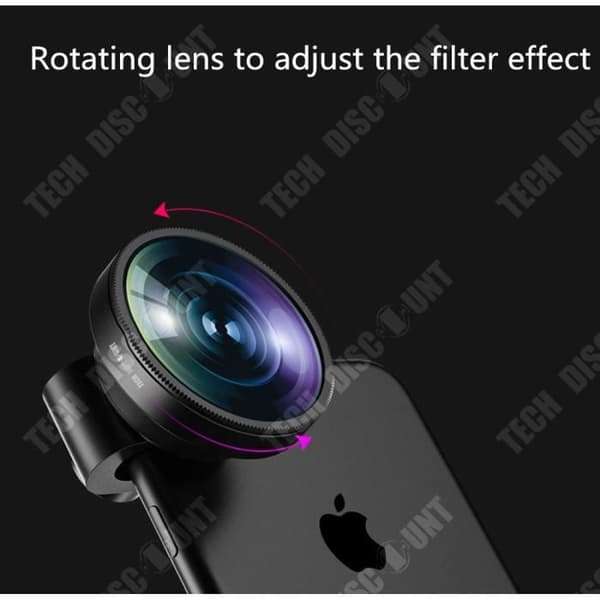 Extern mobiltelefonkamera TD® 8x zoom Extra vid betraktningsvinkel Filtrerad reflektion