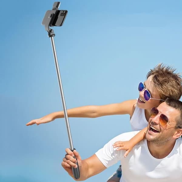Selfie-stick, mobiltelefon multifunktions selfie-artefakt, Bluetooth-fjärrkontroll, stativfyllningslampa