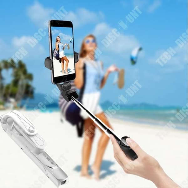 TD® Selfie stick samsung iphone stick stativ stativ mobiltelefon foton utdragbar bluetooth teleskopisk justerbar sticka