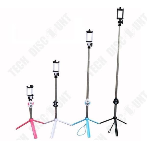 TD® Teleskopstativ Self-stick blå - Bluetooth selfie stick stativ blå - Selfie stick för olika modeller